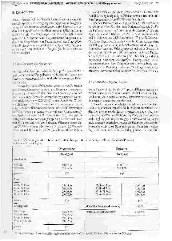 Vorschauseite 3: Sichtweisen zur Defäkation -Vergleich von Patienten und Pflegepersonen