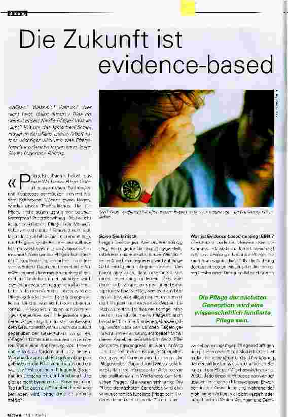 Vorschauseite 1: Die Zukunft ist evidence-based