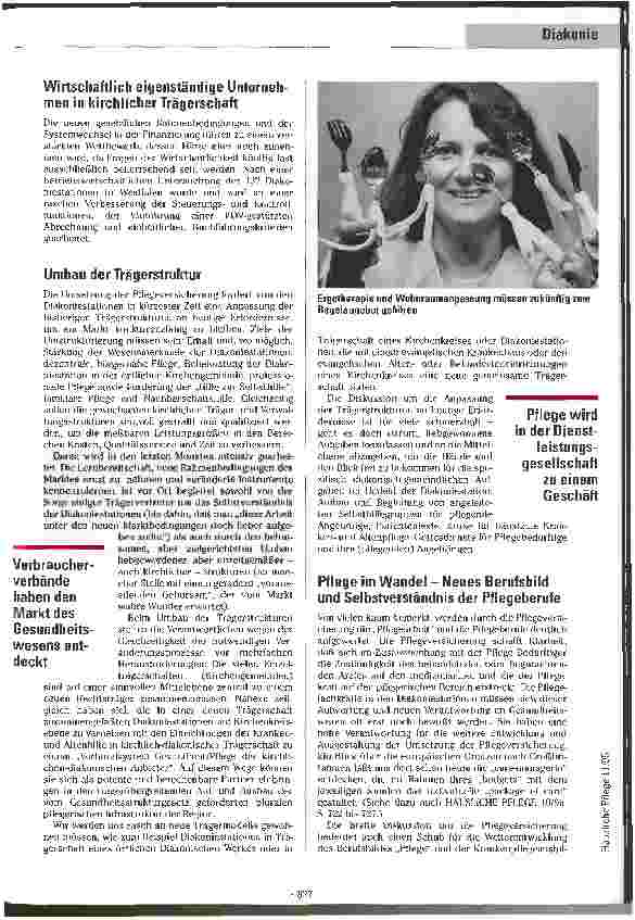Vorschauseite 2: Eigene Profile entwickeln Diakoniestationen als Dienstleistungsunternehmen unter neuen Rahmenbedingungen