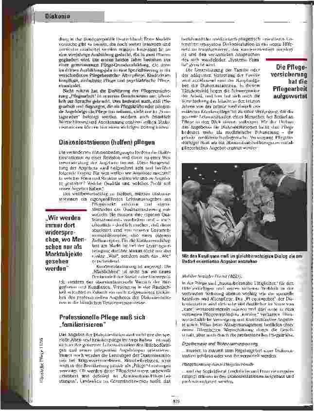 Vorschauseite 3: Eigene Profile entwickeln Diakoniestationen als Dienstleistungsunternehmen unter neuen Rahmenbedingungen