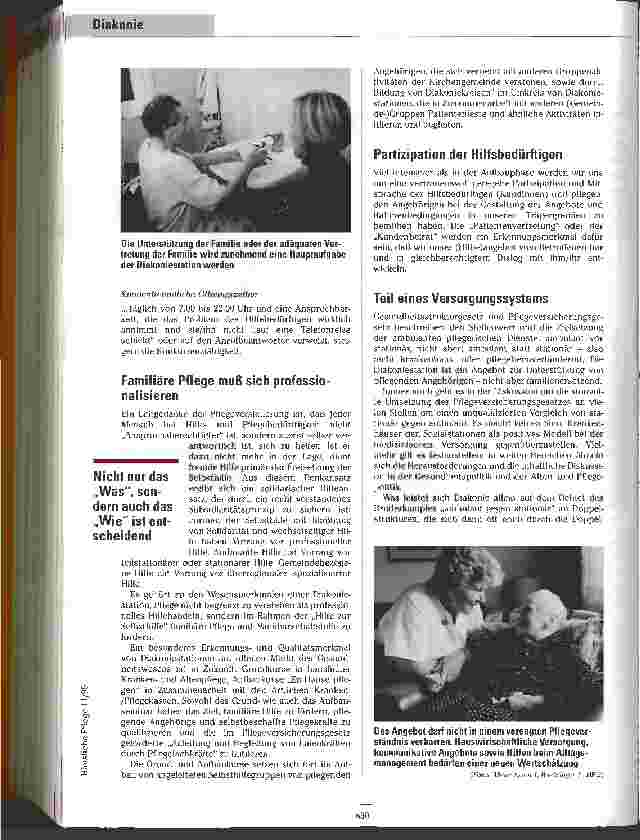 Vorschauseite 4: Eigene Profile entwickeln Diakoniestationen als Dienstleistungsunternehmen unter neuen Rahmenbedingungen