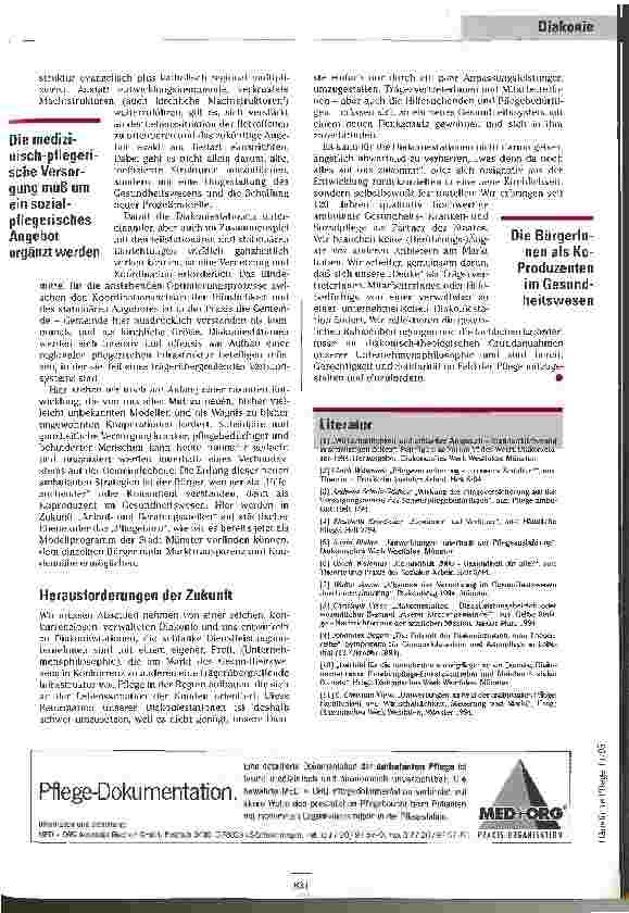 Vorschauseite 5: Eigene Profile entwickeln Diakoniestationen als Dienstleistungsunternehmen unter neuen Rahmenbedingungen