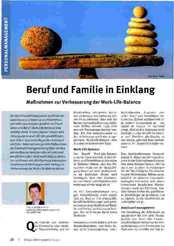 Vorschauseite 1: Beruf und Familie in Einklang