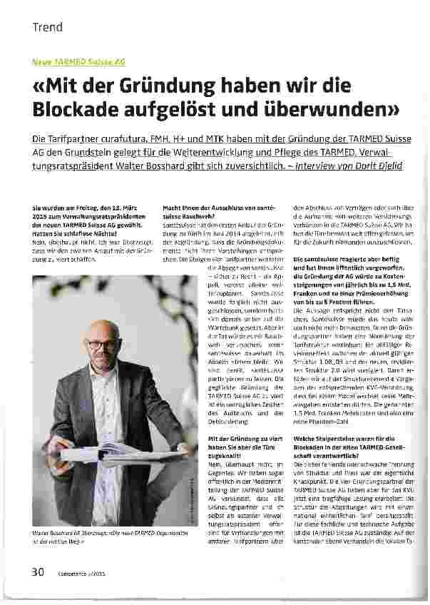 Vorschauseite 1: Mit der Gründung haben wir die Blockade aufgelöst und überwunden