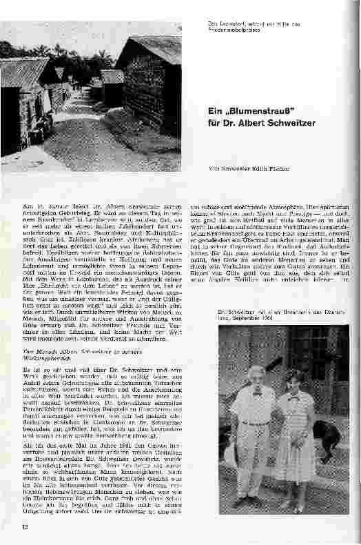 Vorschauseite 1: Ein Blumenstrauß für Dr. Albert Schweitzer