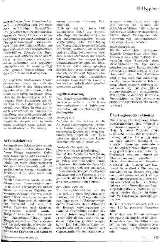 Vorschauseite 2: Organisation und Durchführung von Desinfektionsmaßnahmen unter besonderer Berücksichtigung des Bundesseuchengesetzes
