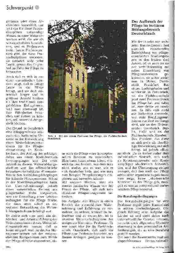 Vorschauseite 2: Pflegeprofessorinnen in Deutschland