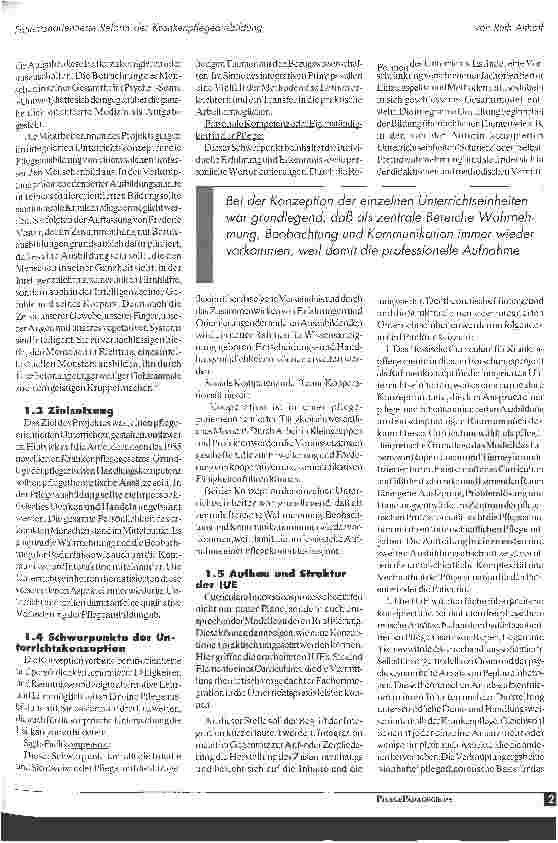 Vorschauseite 2: Patientenorientierte Reform der Krankenpflegeausbildung.
