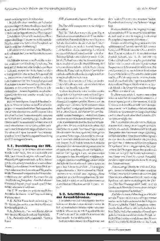 Vorschauseite 4: Patientenorientierte Reform der Krankenpflegeausbildung.