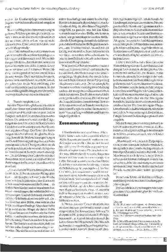 Vorschauseite 6: Patientenorientierte Reform der Krankenpflegeausbildung.