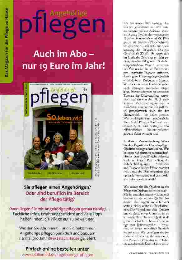 Vorschauseite 4: JEDER PFLEGENDE SOLLTE ÜBER DIABETESWISSEN VERFÜGEN