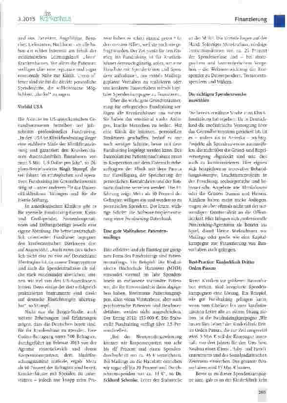 Vorschauseite 2: Alternative Finanzierungsquelle für Krankenhäuser