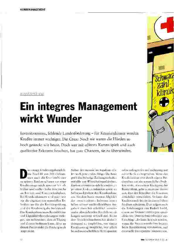 Vorschauseite 1: Ein integres Management wirkt Wunder