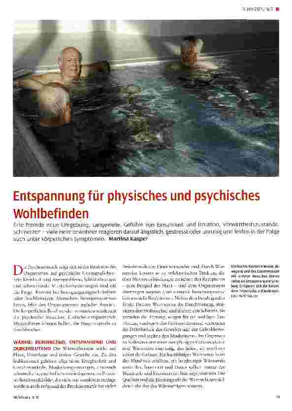 Vorschauseite 1: Entspannung für physisches und psychisches Wohlbefinden