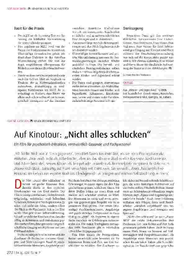 Vorschauseite 1: Auf Kinotour: „Nicht alles schlucken