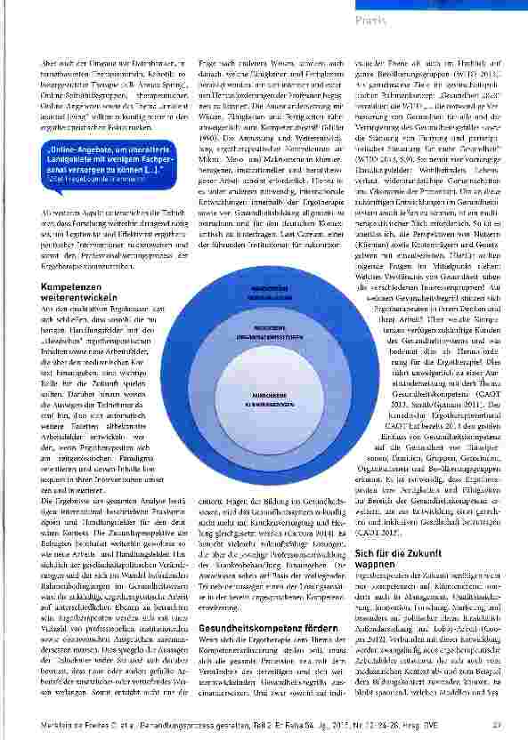 Vorschauseite 4: Wie Ergotherapeuten den Behandlungsprozess gestalten Teil 2: Ergotherapie - quo vadis?