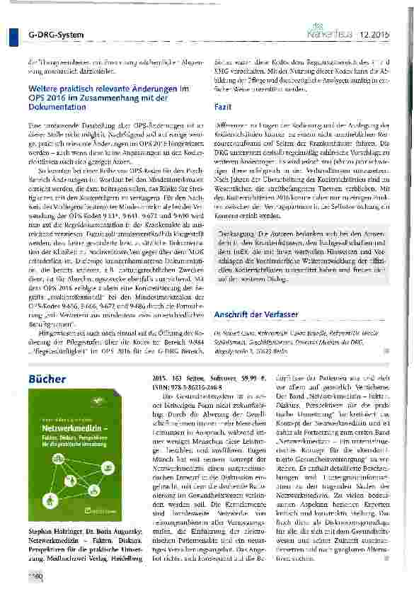 Vorschauseite 4: Deutsche Kodierrichtlinien (DKR) für das G-DRG-System und Deutsche Kodierrichtlinien für die Psychiatrie/ Psychosomatik (DKR-Psych) 2016