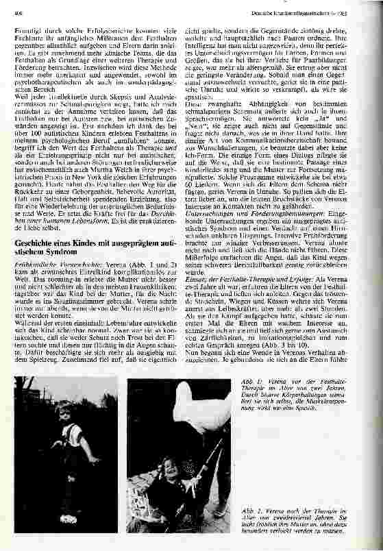 Vorschauseite 3: Festhalten - eine neue Therapieund Lebensform
