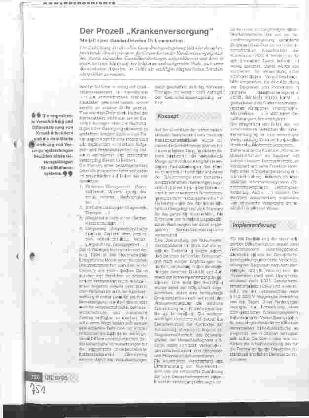 Vorschauseite 1: Der Prozeß Krankenversorgung Modell einer standardisierten Dokumentation