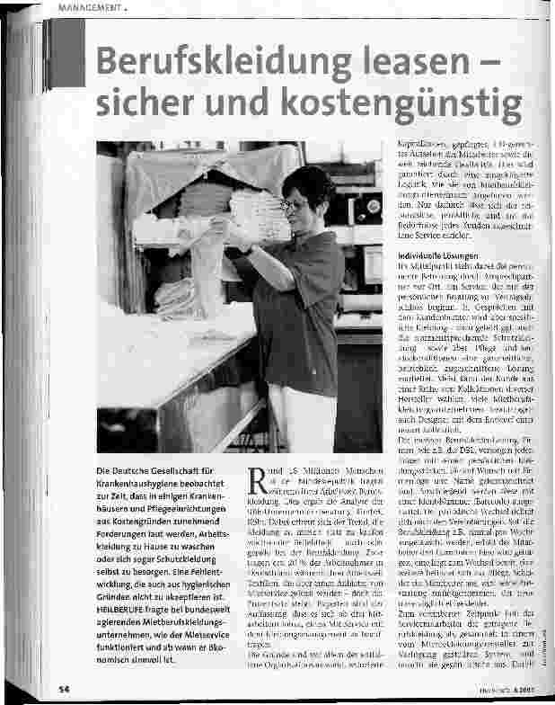 Vorschauseite 1: Berufskleidung leasen -sicher und kostengünstig