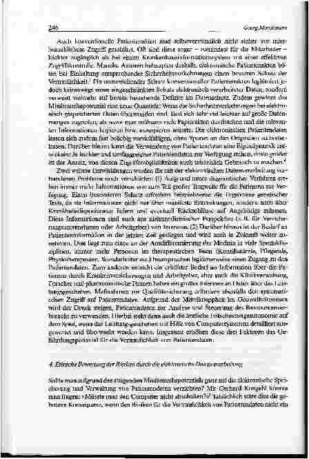 Vorschauseite 4: Auf dem Weg zum gläsernen Patienten? Die ärztliche Schweigepflicht in den Zeiten elektronischer Datenverarbeitung