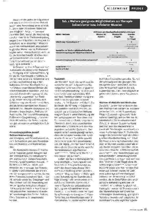 Vorschauseite 2: KonsensusempfehlungGEEIGNETE WIRKSTOFFE ZUR WUNDANTISEPTIK 2