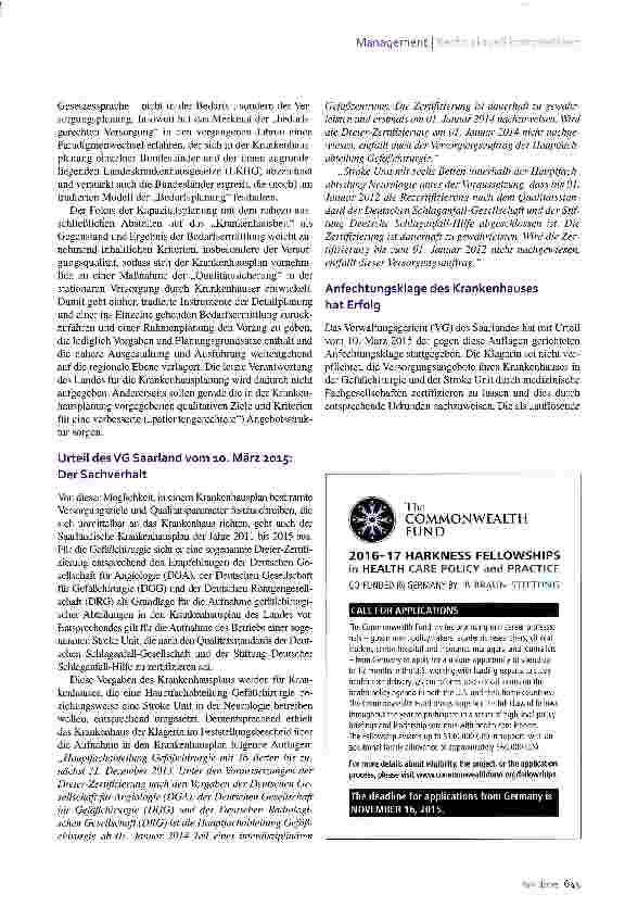 Vorschauseite 2: Qualität im Krankenhausplan Keine Pflicht zur Zertifizierung