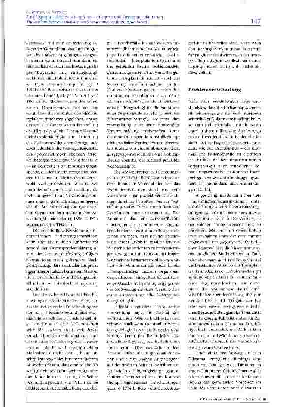 Vorschauseite 4: Zum Spannungsfeld zwischen Intensivtherapie und Organtransplantation