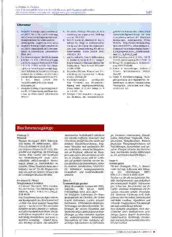 Vorschauseite 6: Zum Spannungsfeld zwischen Intensivtherapie und Organtransplantation