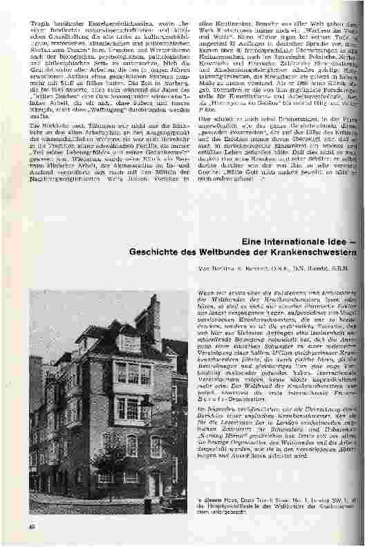 Vorschauseite 1: Eine internationale Idee - Geschichte des Weltbundes der Krankenschwester