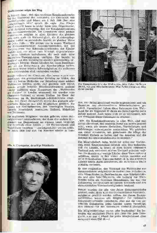 Vorschauseite 2: Eine internationale Idee - Geschichte des Weltbundes der Krankenschwester
