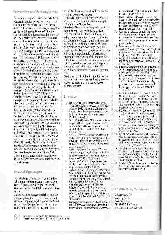 Vorschauseite 3: Ökonomische Aspekte der Infektionsprävention