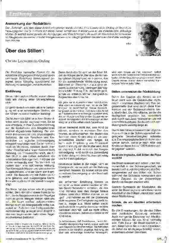 Vorschauseite 1: Über das Stillen