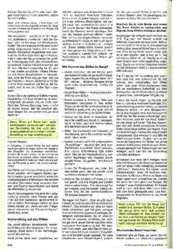 Vorschauseite 2: Über das Stillen