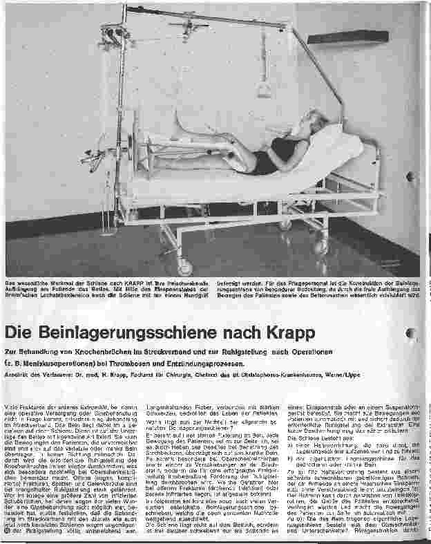 Vorschauseite 1: Die Beinlagerungsschiene nach Krapp