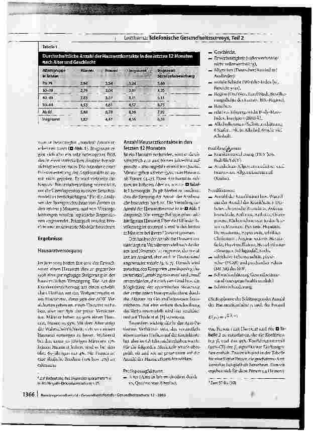 Vorschauseite 2: Inanspruchnahme des Gesundheitswesens