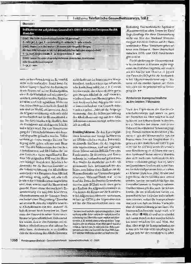 Vorschauseite 4: Inanspruchnahme des Gesundheitswesens