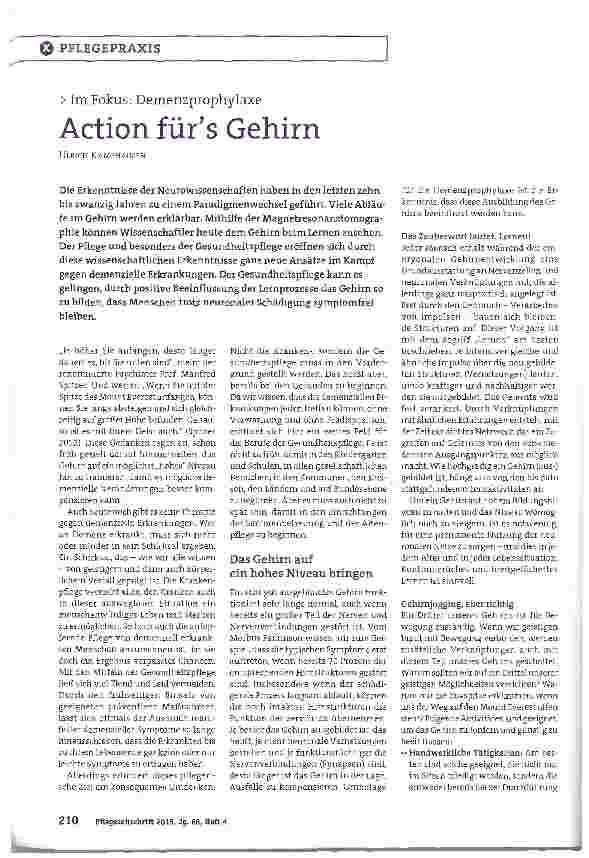 Vorschauseite 1: Action fürs Gehirn