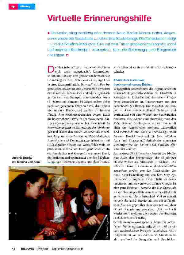 Vorschauseite 1: Virtuelle Erinnerungshilfe