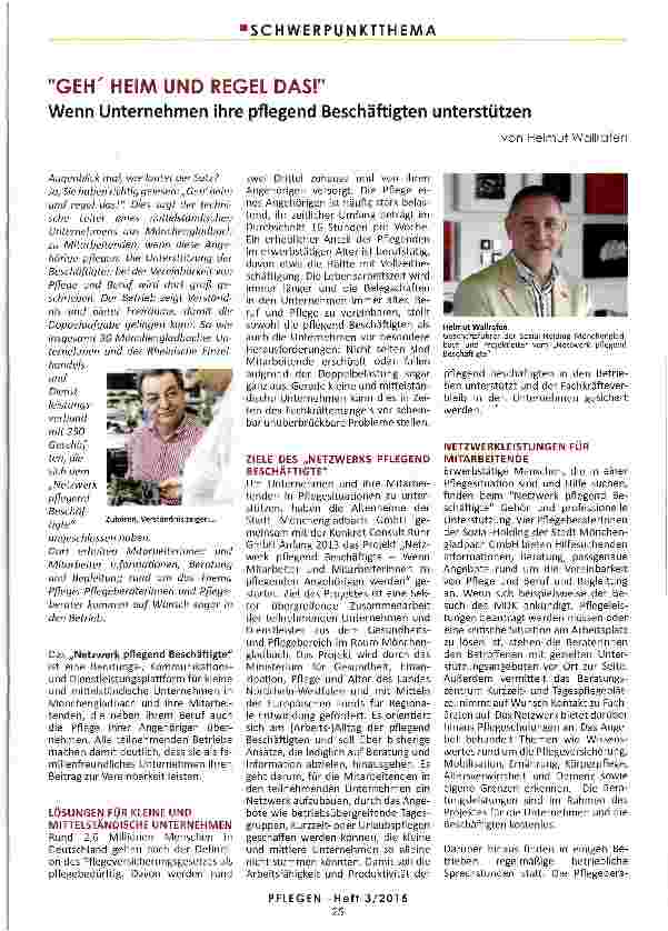 Vorschauseite 1: GEH HEIM UND REGEL DAS! Wenn Unternehmen ihre pflegend Beschäftigten unterstützen