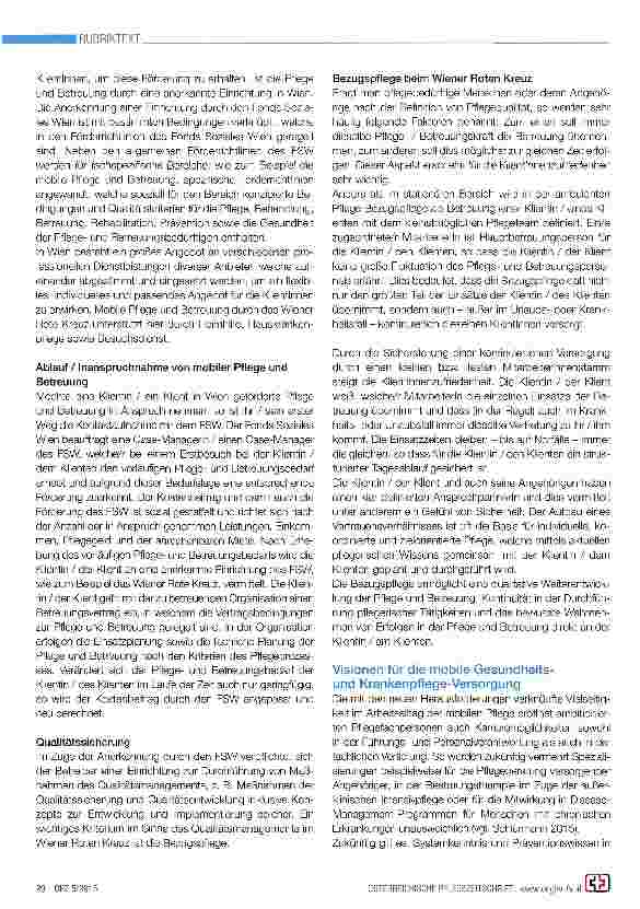 Vorschauseite 4: Notwendigkeit und Chance für Wachstum in der mobilen Pflege und Betreuung