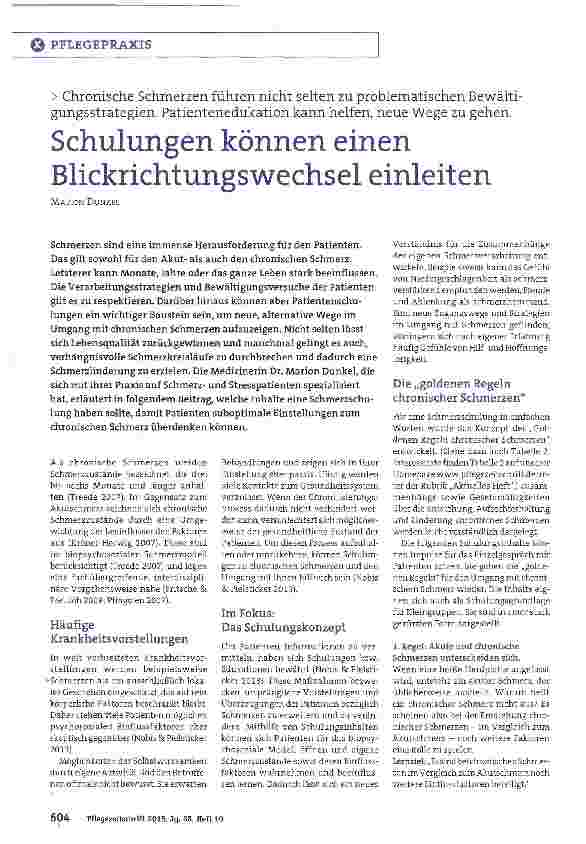 Vorschauseite 1: Schulungen können einen Blickrichtungswechsel einleiten
