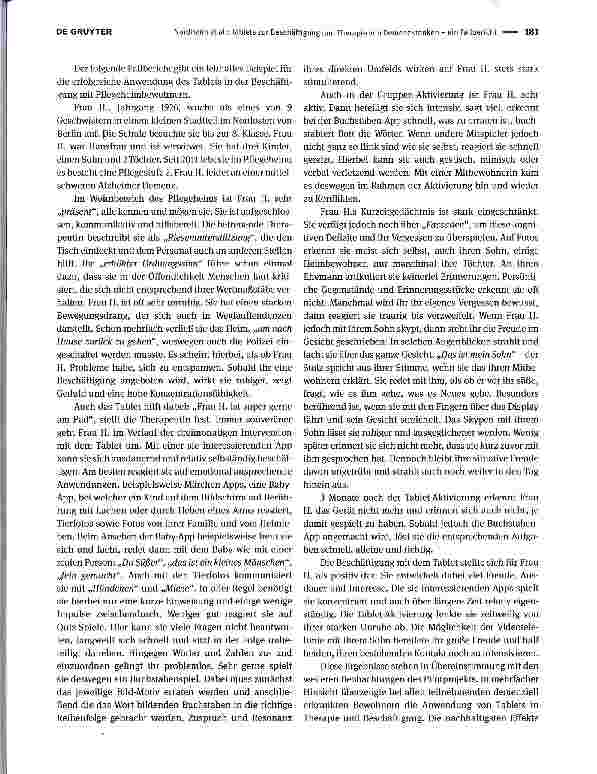 Vorschauseite 2: Tablets zur Beschäftigung und Therapie von Demenzkranken - ein Fallbericht
