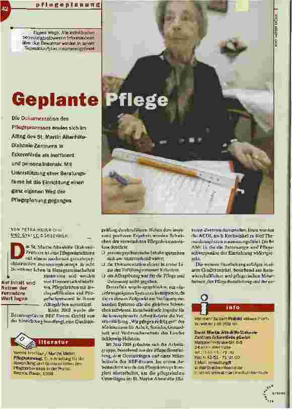 Vorschauseite 1: Geplante Pflege