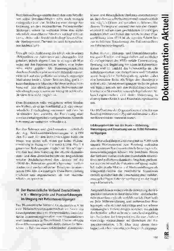 Vorschauseite 5: Medizinethische und praxisorientierte Stellungnahme zum Entwurf eines 3. Gesetzes zur Änderung des Betreuungsrechts von: Humanistischer Verband Deutschlands e.V. Januar 2005