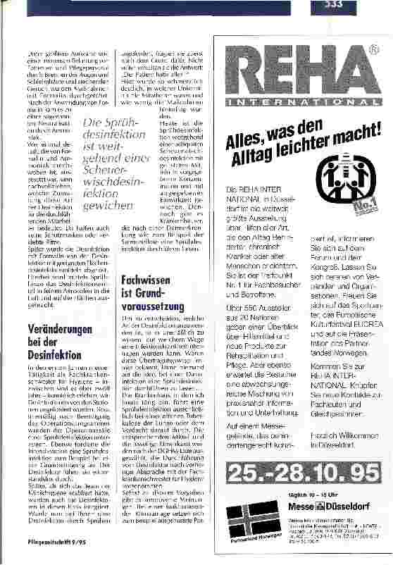 Vorschauseite 2: Flächenund Sprühdesinfektionsmittel sind kein Allheilmittel Keimreduzierung im Krankenhaus