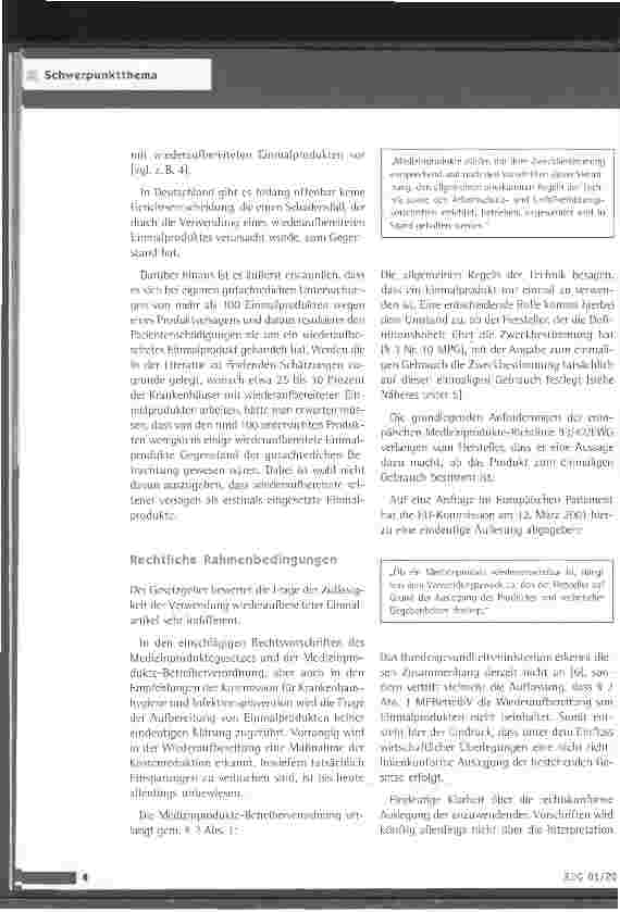 Vorschauseite 3: Wiederverwendung von Einmalprodukten - Ansichten eines Sachverständigen