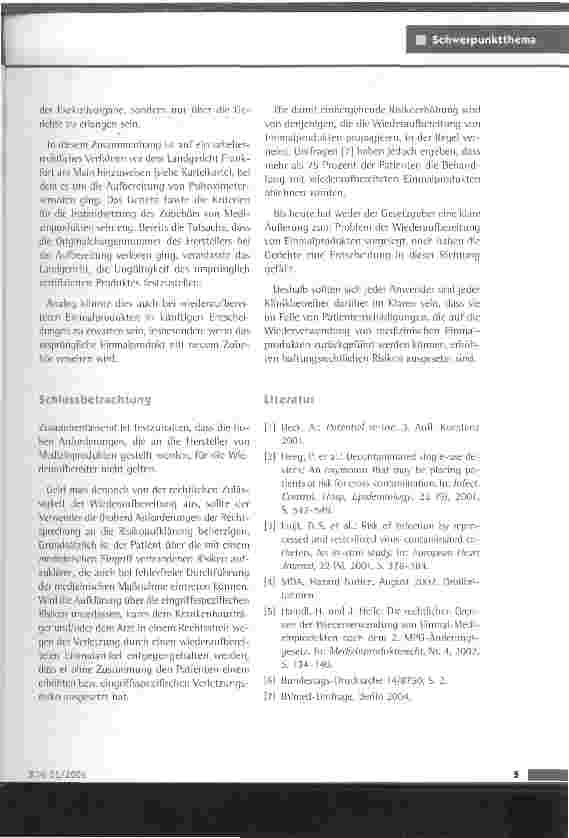 Vorschauseite 4: Wiederverwendung von Einmalprodukten - Ansichten eines Sachverständigen
