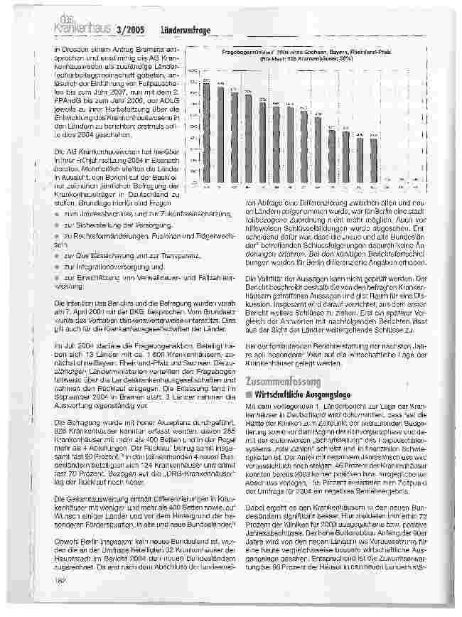 Vorschauseite 2: Bericht zur Lage der Krankenhäuser in Deutschland bei der Einführung der Fallpauschalen