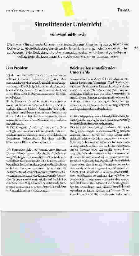Vorschauseite 1: Sinnstiftender Unterricht